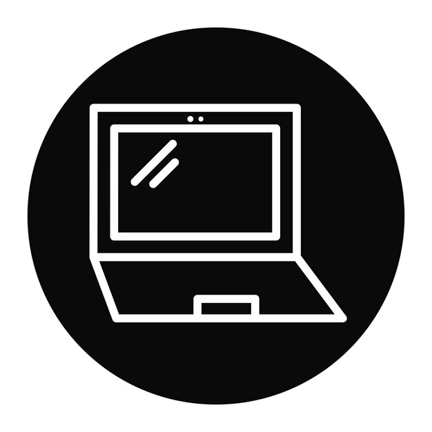 Imagen vectorial de icono de portátil Puede utilizarse para la realidad aumentada