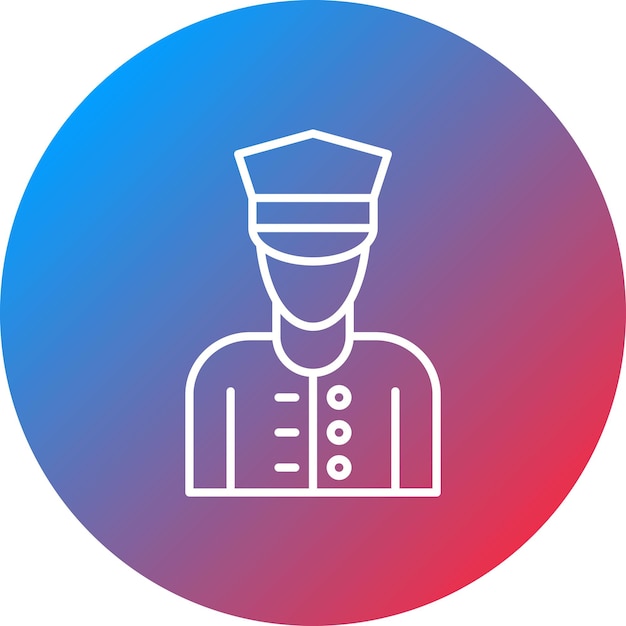 Imagen vectorial del icono del portero Se puede utilizar para los servicios hoteleros