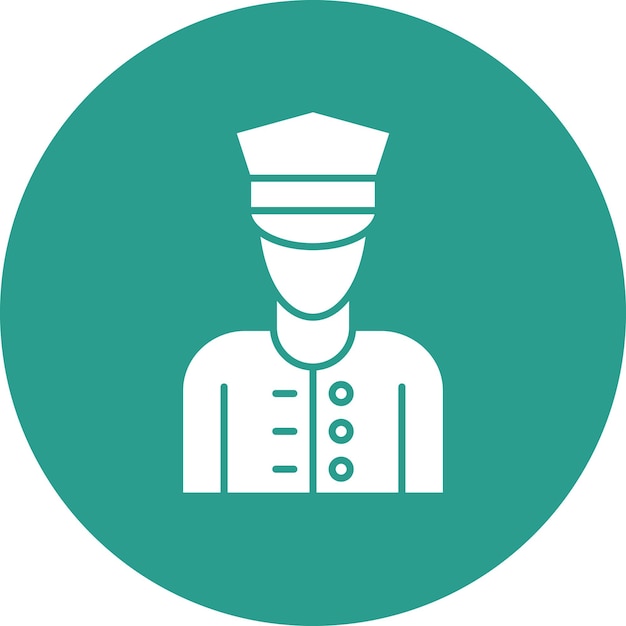 Imagen vectorial del icono del portero Se puede utilizar para los servicios hoteleros