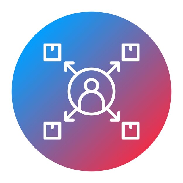 Imagen vectorial de icono de posicionamiento de mercado Puede utilizarse para la investigación de mercado