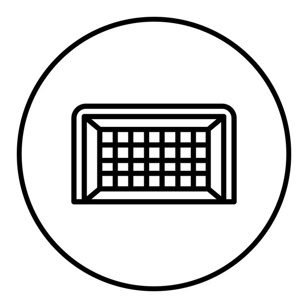 Imagen vectorial del ícono del poste de gol Se puede usar para el rugby