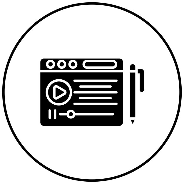 Imagen vectorial de icono de PostScript Se puede utilizar para la escritura de copias