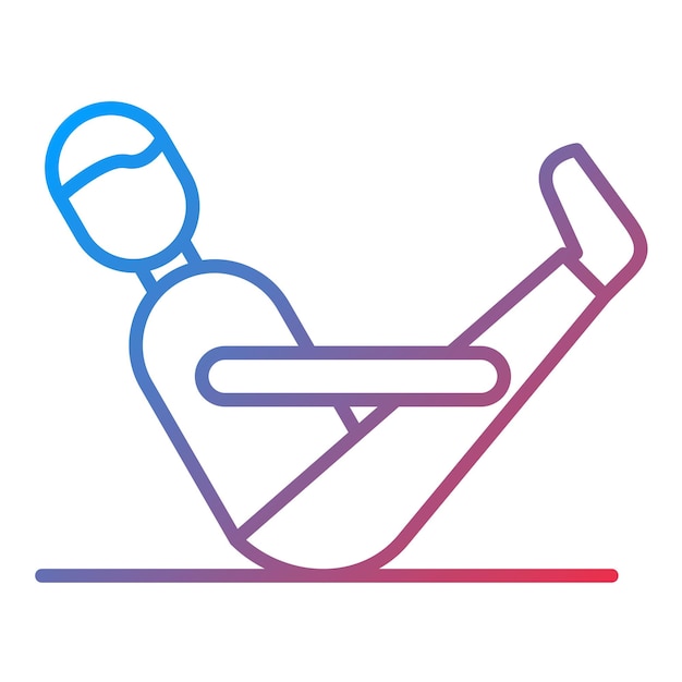 Imagen vectorial del icono de la postura del barco Se puede usar para la aptitud física