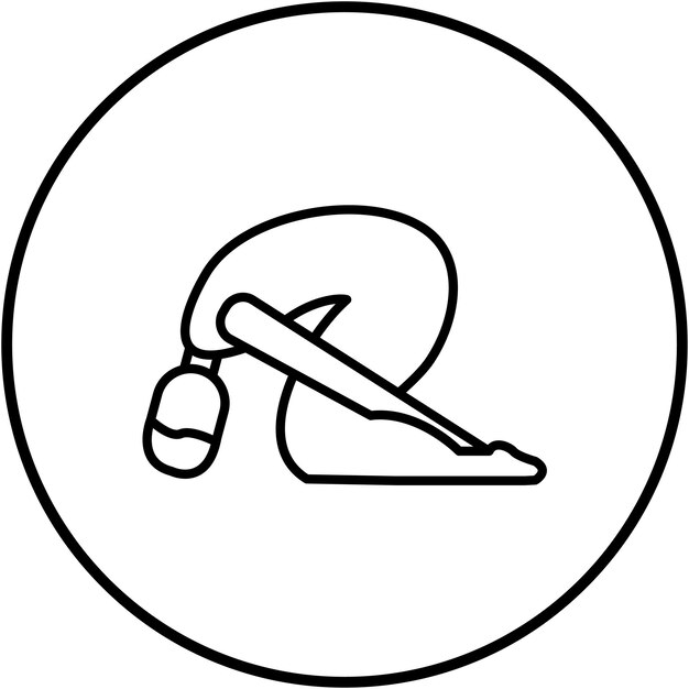 La imagen vectorial del icono de la postura de la liebre se puede usar para la aptitud física