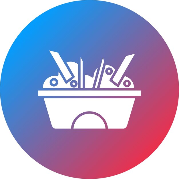Imagen vectorial del icono de Poutine Se puede usar para World Cuisine