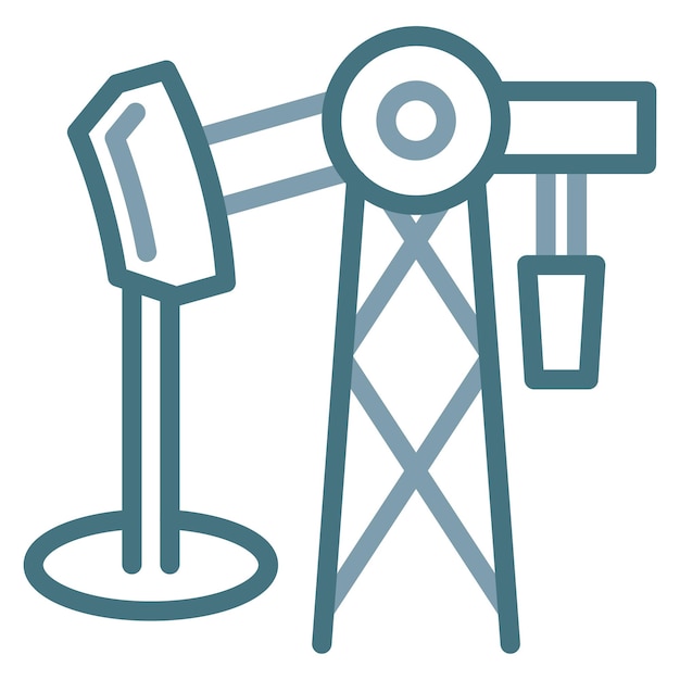 Imagen vectorial del icono del pozo de petróleo Se puede usar para petróleo y gas