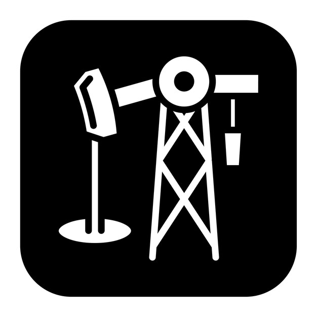 Imagen vectorial del icono del pozo de petróleo Se puede usar para petróleo y gas