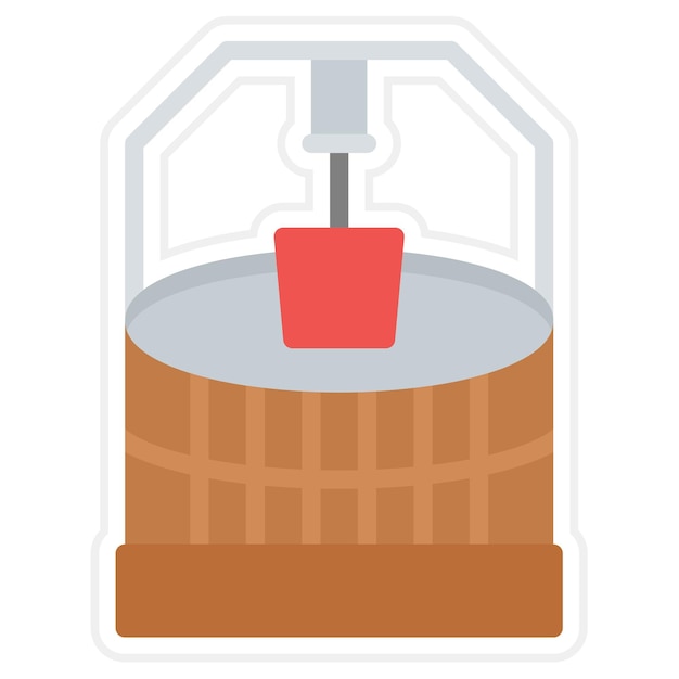 Imagen vectorial del icono del pozo de Zamzam Se puede usar para la peregrinación del Hajj