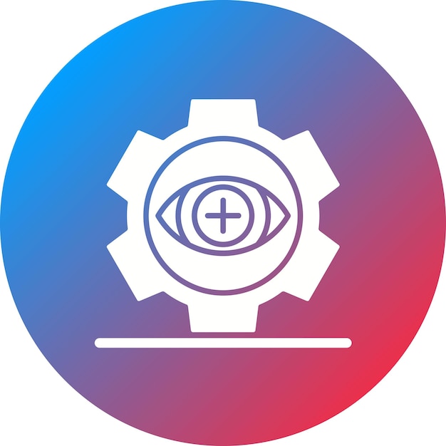 Imagen vectorial del icono de práctica de optometría Se puede utilizar para el optometrista