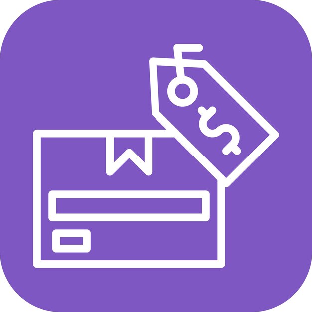 Imagen vectorial del ícono del precio del producto Se puede utilizar para la gestión del producto