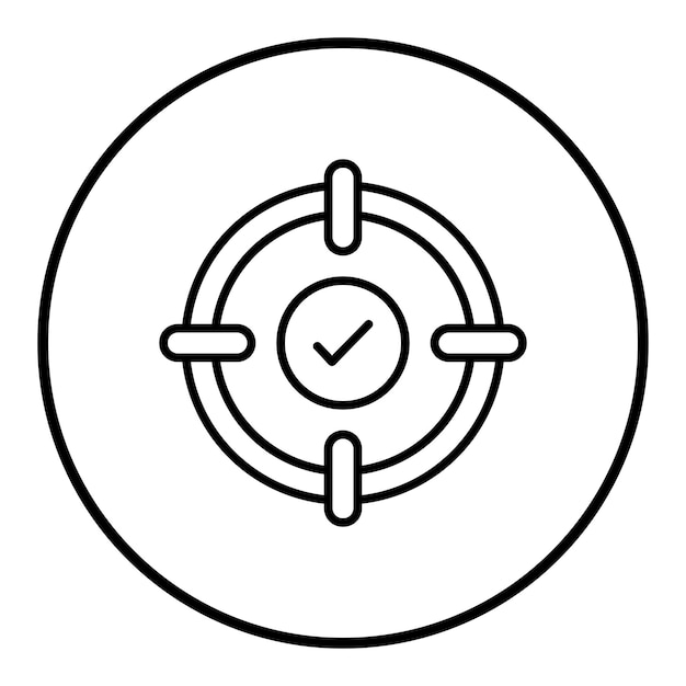 Imagen vectorial de icono de precisión Se puede utilizar para el periodismo