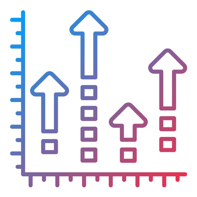 Imagen vectorial del icono de predicción del mercado Se puede utilizar para la gestión empresarial