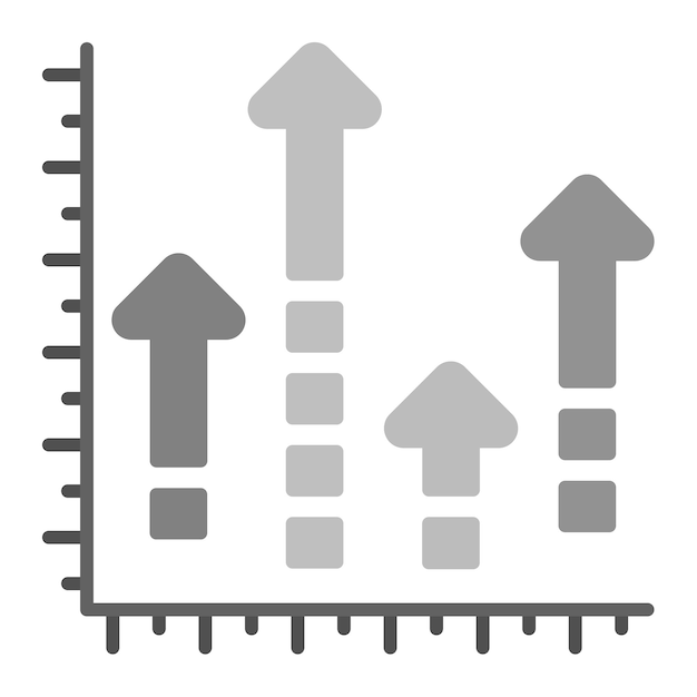 Imagen vectorial del icono de predicción del mercado Se puede utilizar para la gestión empresarial