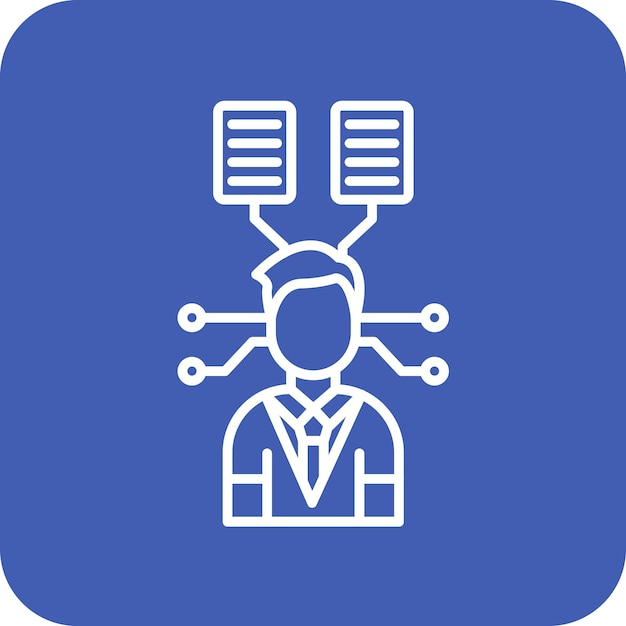 Imagen vectorial del icono de las predicciones del usuario Se puede utilizar para el análisis de datos