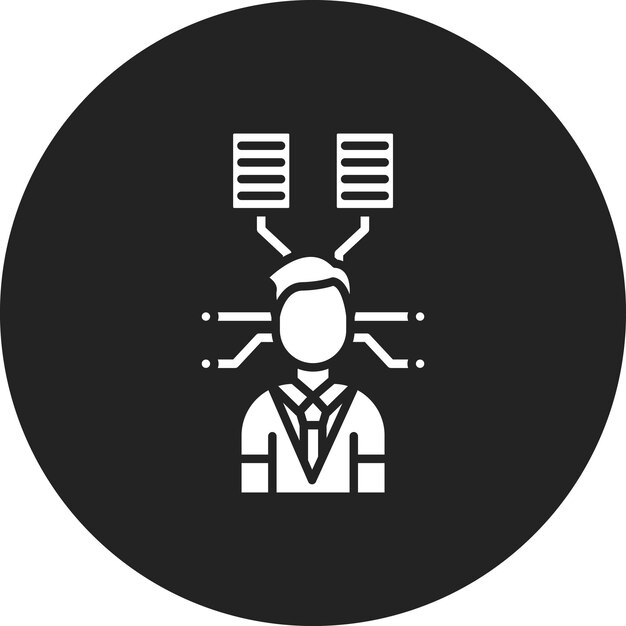 Imagen vectorial del icono de las predicciones del usuario Se puede utilizar para el análisis de datos