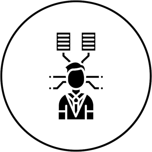 Imagen vectorial del icono de las predicciones del usuario Se puede utilizar para el análisis de datos