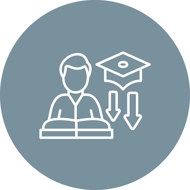 Imagen vectorial de icono de pregrado Se puede utilizar para la Universidad