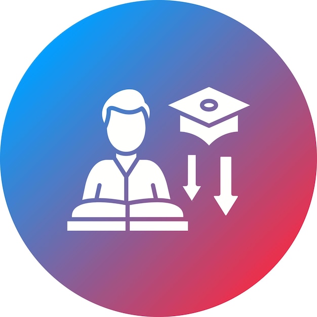Imagen vectorial de icono de pregrado Se puede utilizar para la Universidad