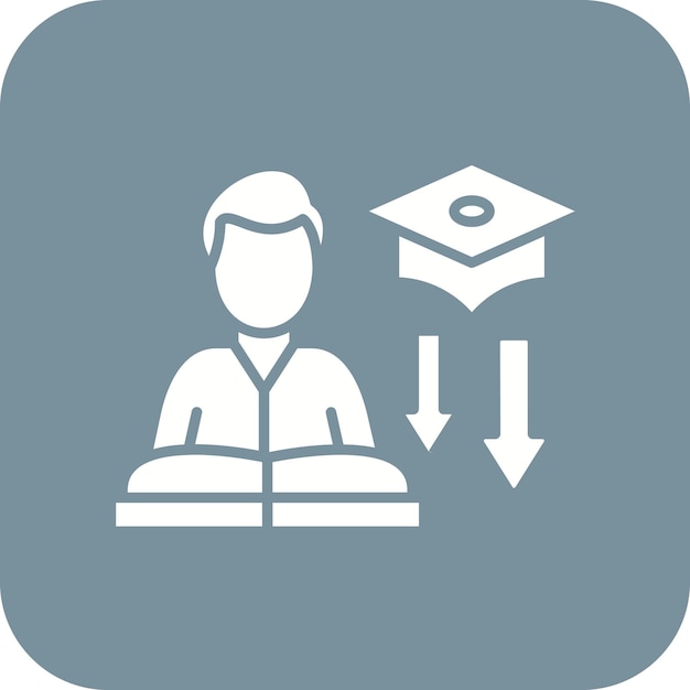 Imagen vectorial de icono de pregrado Se puede utilizar para la Universidad