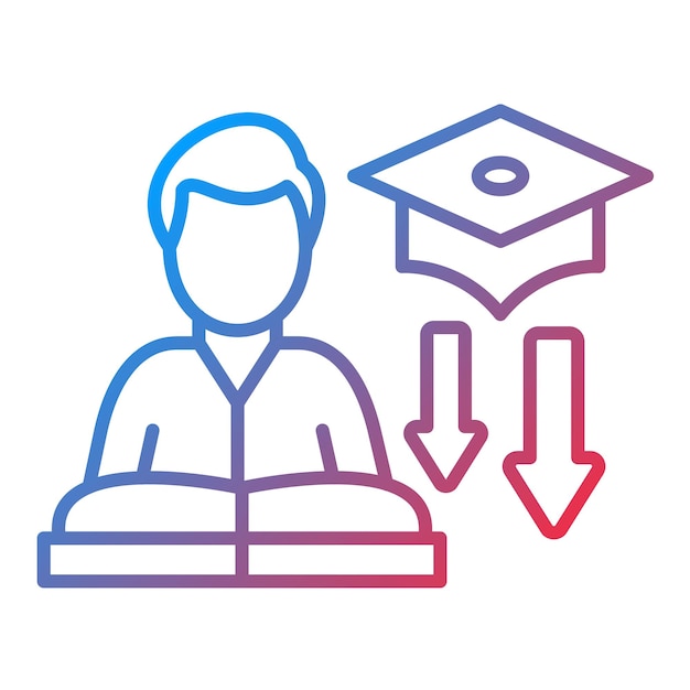 Imagen vectorial de icono de pregrado Se puede utilizar para la Universidad