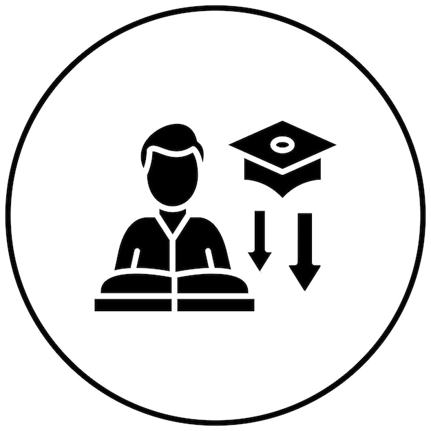 Imagen vectorial de icono de pregrado Se puede utilizar para la Universidad
