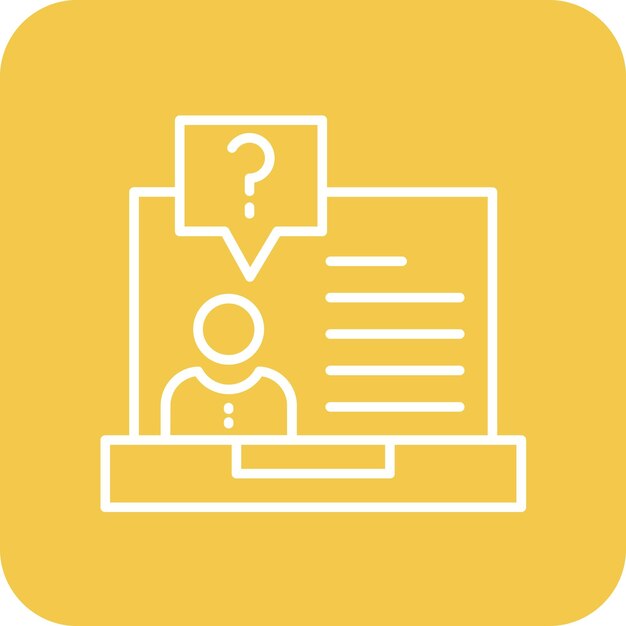 La imagen vectorial del icono de la pregunta se puede utilizar para Back to School