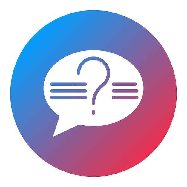 La imagen vectorial del icono de la pregunta se puede utilizar para Contacte con nosotros
