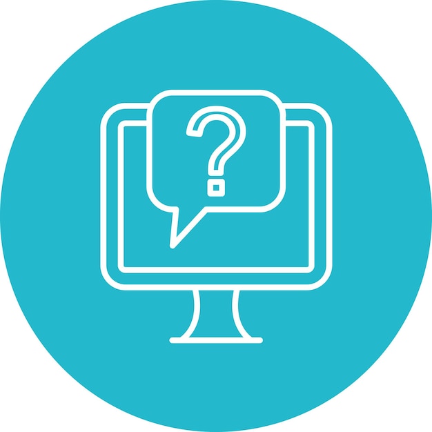Imagen vectorial del icono de las preguntas Se puede utilizar para la educación en línea