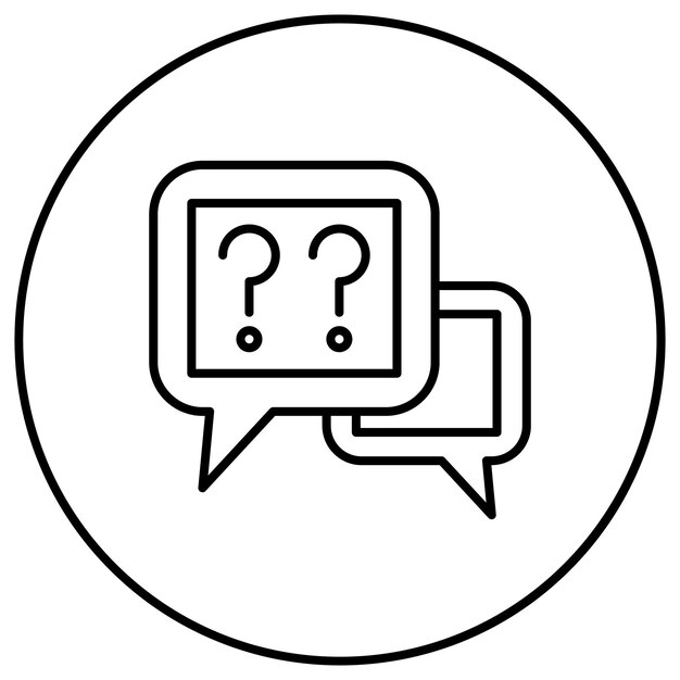 Imagen vectorial del icono de las preguntas Se puede utilizar para la gestión de proyectos
