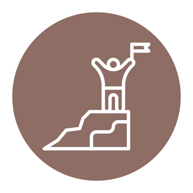 Imagen vectorial del icono del premio de escalada Se puede utilizar para la escalada en roca