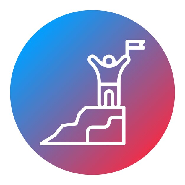 Imagen vectorial del icono del premio de escalada Se puede utilizar para la escalada en roca