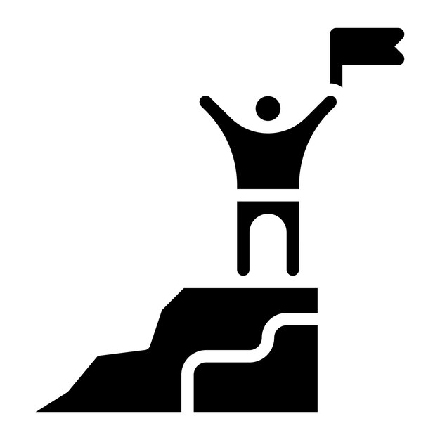 Imagen vectorial del icono del premio de escalada Se puede utilizar para la escalada en roca