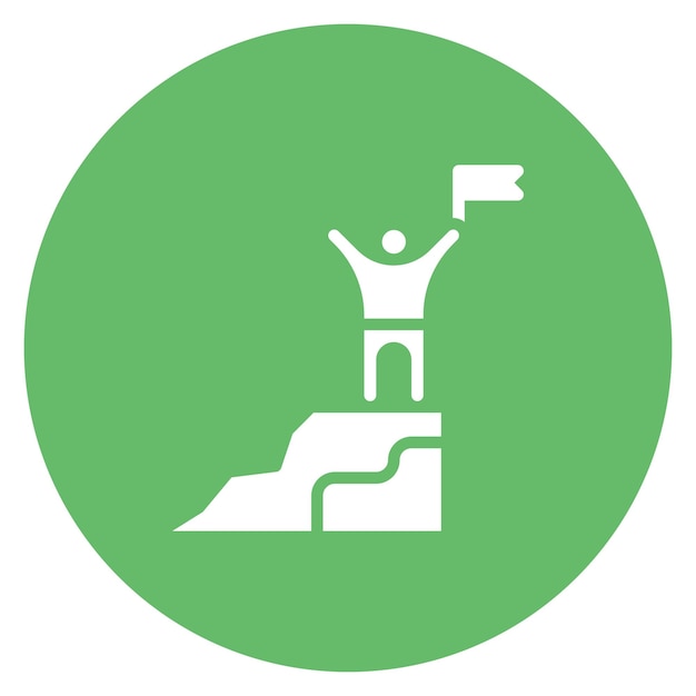 Imagen vectorial del icono del premio de escalada Se puede utilizar para la escalada en roca