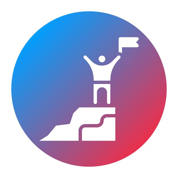 Imagen vectorial del icono del premio de escalada Se puede utilizar para la escalada en roca