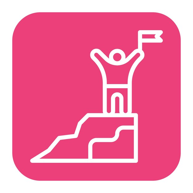 Imagen vectorial del icono del premio de escalada Se puede utilizar para la escalada en roca