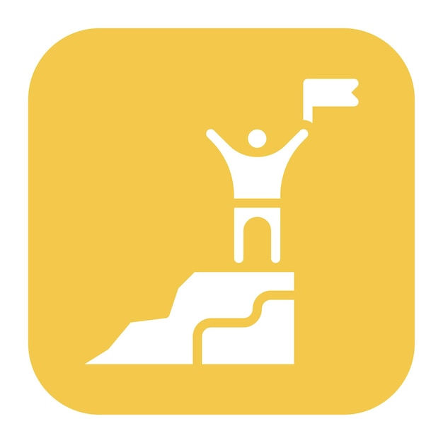 Imagen vectorial del icono del premio de escalada Se puede utilizar para la escalada en roca