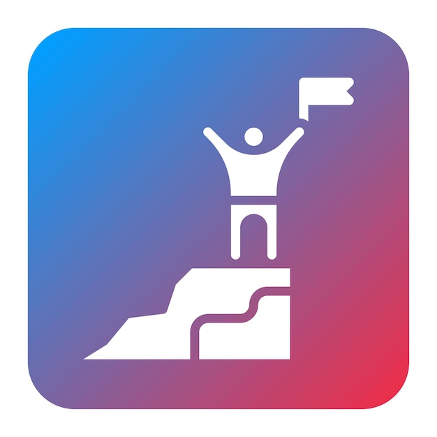 Imagen vectorial del icono del premio de escalada Se puede utilizar para la escalada en roca