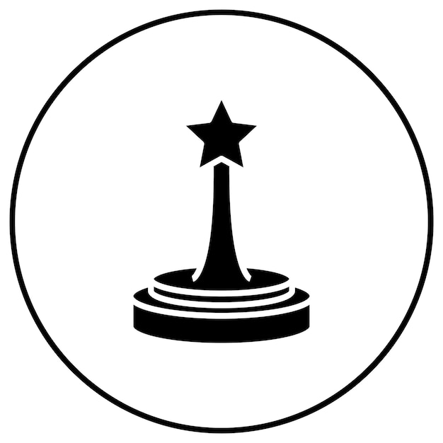 Imagen vectorial del icono del premio Oscar Se puede usar para la producción de video