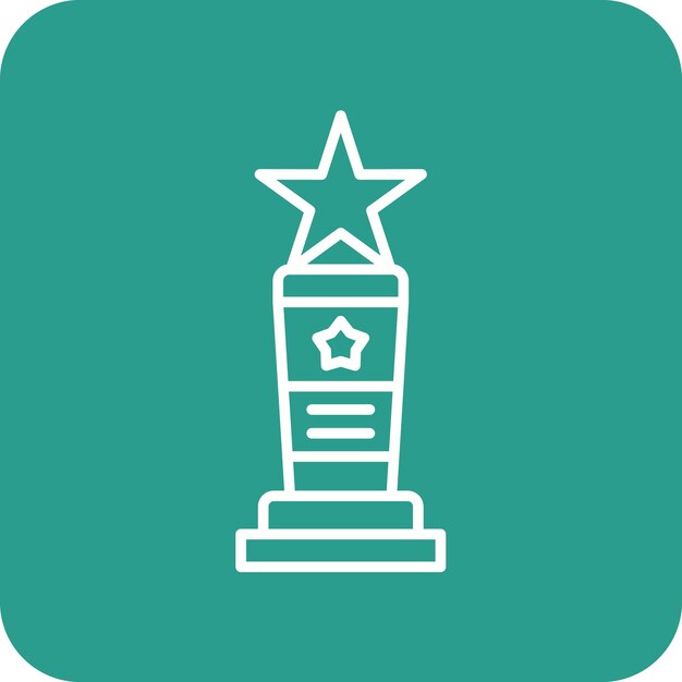 Imagen vectorial del icono del premio Se puede usar para Cinema