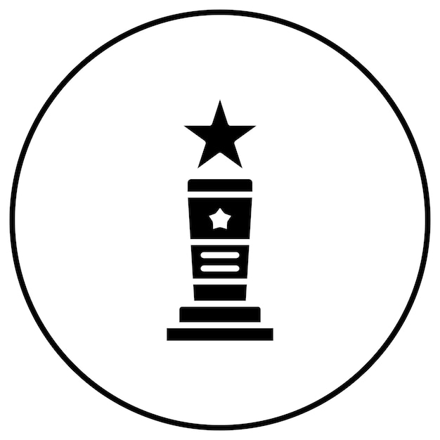 Imagen vectorial del icono del premio Se puede usar para Cinema