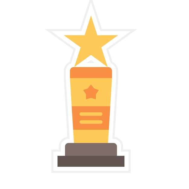 Imagen vectorial del icono del premio Se puede usar para Cinema