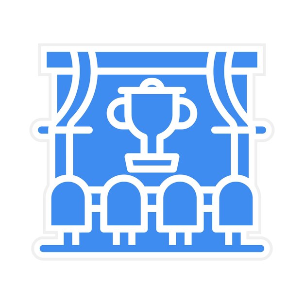 Imagen vectorial del icono del premio del teatro Se puede utilizar para eventos de premios