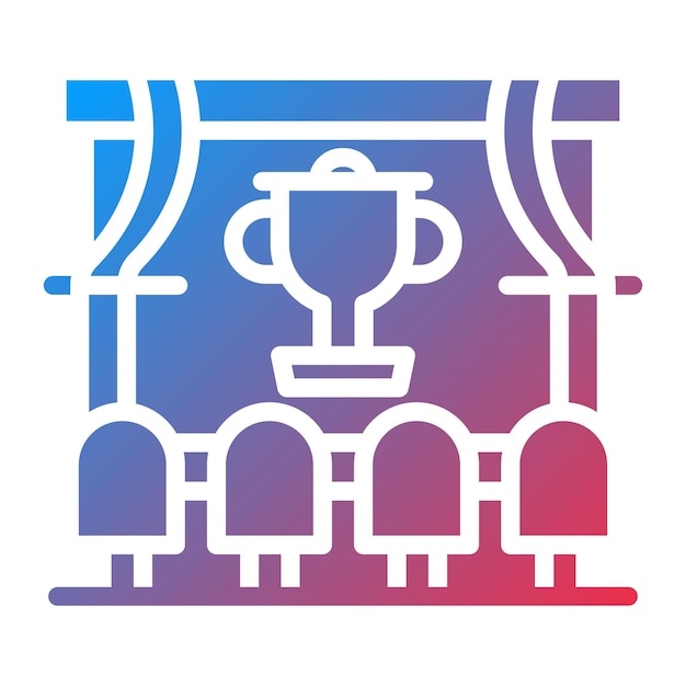 Imagen vectorial del icono del premio del teatro Se puede utilizar para eventos de premios