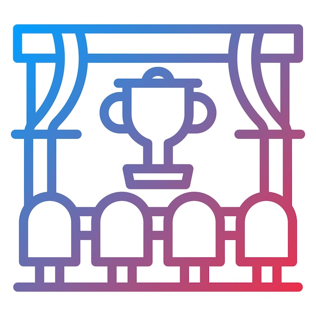 Imagen vectorial del icono del premio del teatro Se puede utilizar para eventos de premios
