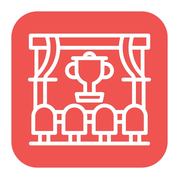 Imagen vectorial del icono del premio del teatro Se puede utilizar para eventos de premios
