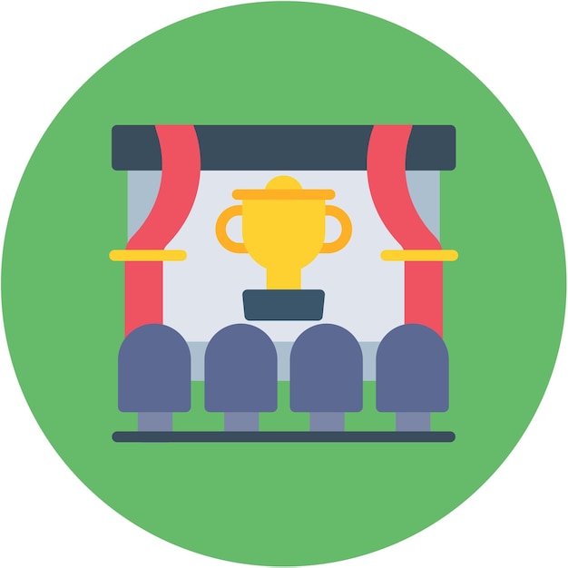 Imagen vectorial del icono del premio del teatro Se puede utilizar para eventos de premios