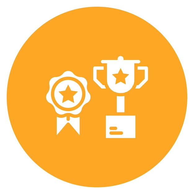 Imagen vectorial del icono de premios y honores Se puede utilizar para el currículum vitae