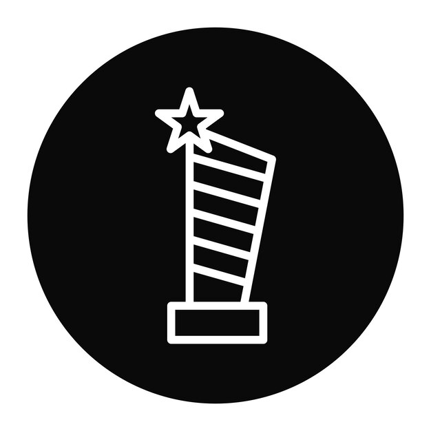 Imagen vectorial del icono de los premios de películas Se puede usar para la realización de películas