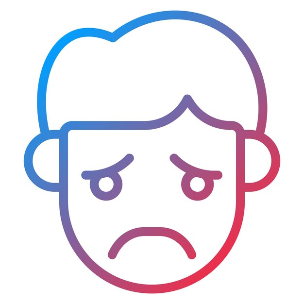 Imagen vectorial de icono preocupado Se puede usar para emociones humanas