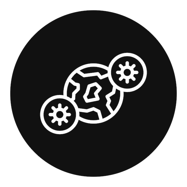 Imagen vectorial del icono de preparación para pandemias Se puede utilizar para enfermedades infecciosas
